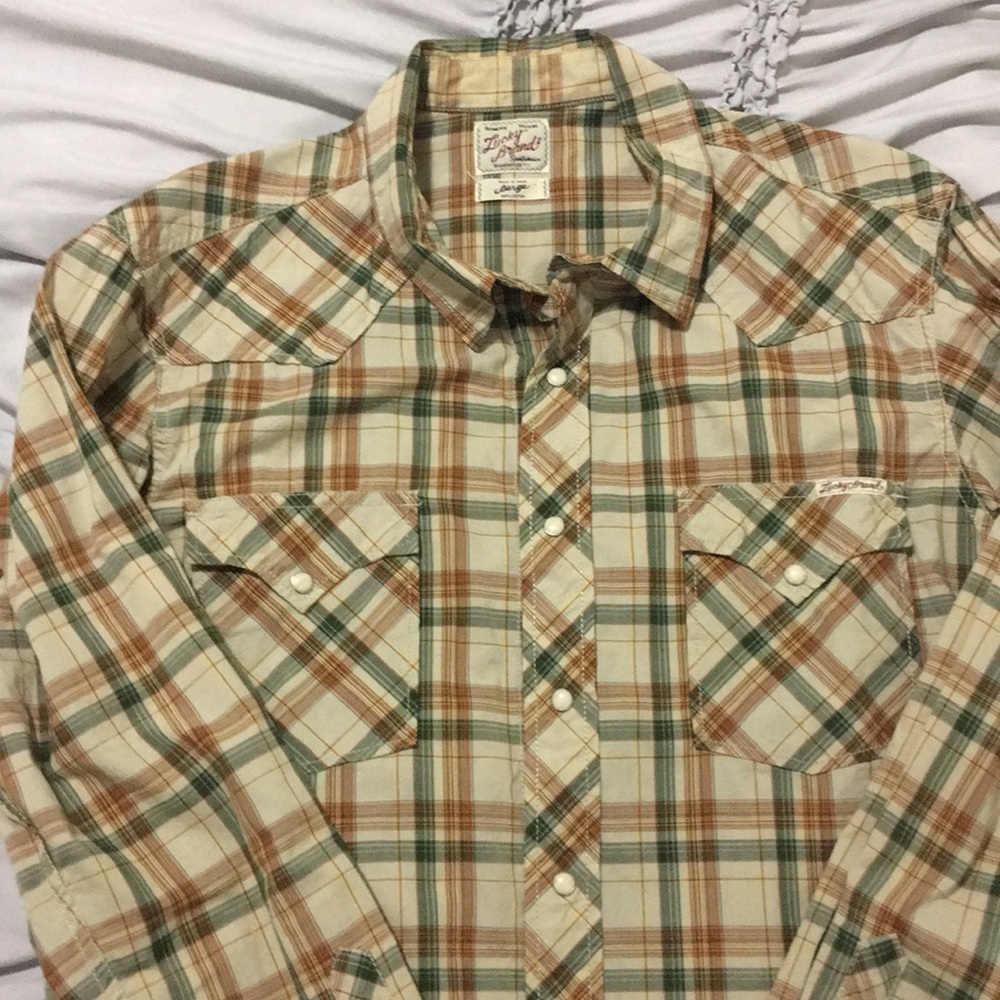 LUCKY BRAND long sleeve snap button shirt